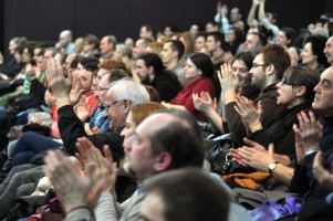 Audience after the projection of the film "Takva su pravila"